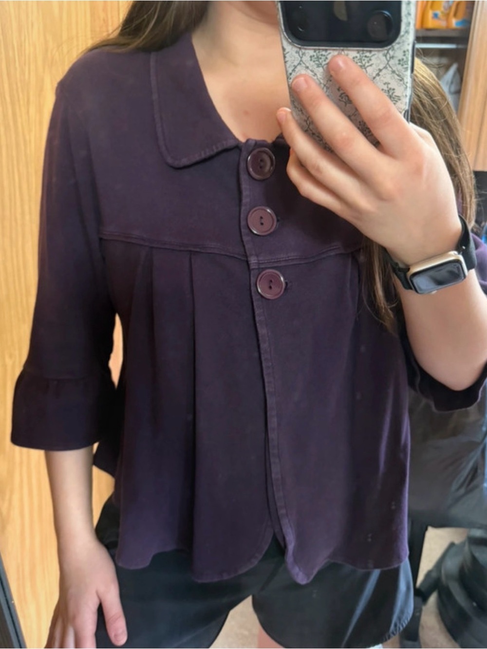 Vintage Y2K Babydoll Purple Blouse